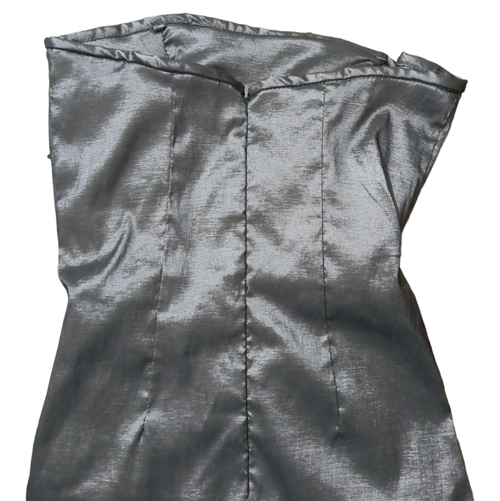 Lenovia mini strapless dress size Small color Grey. - Picture 4 of 6